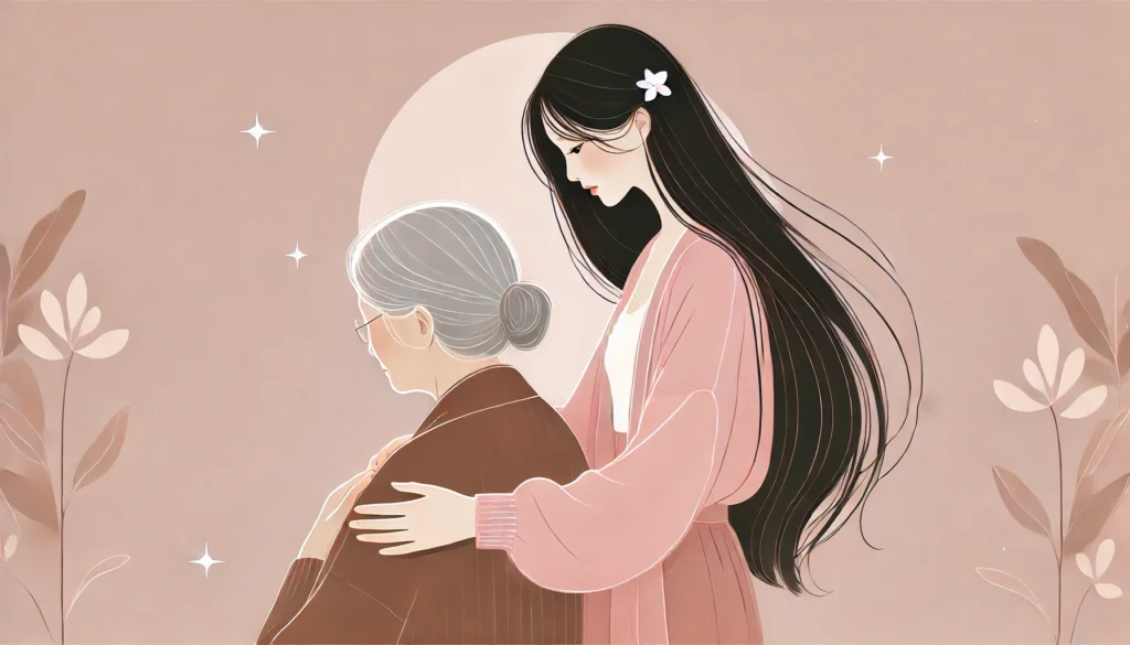 feminine energy membantu orang tua yang kesulitan