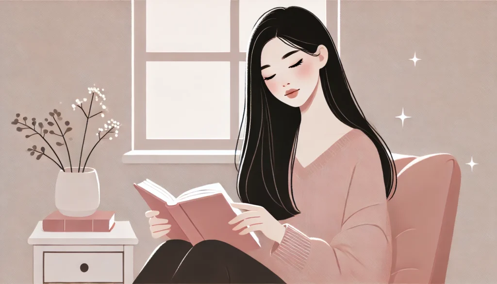ritual self-care membaca buku - that girl energy